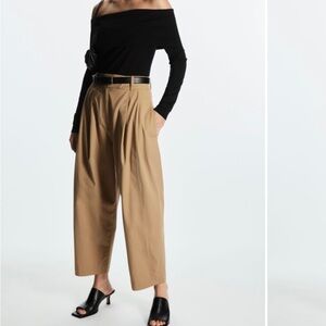 COS pleated barrel leg pants